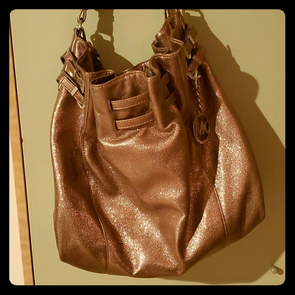 Michael Kors metallic hobo bag